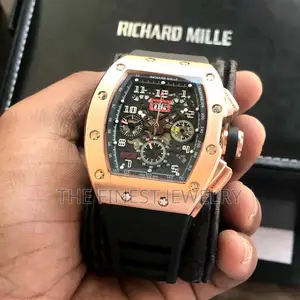 Richard Mille Rm011-Fm Rosegold Black Dial Swiss Watch