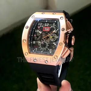 Richard Mille Rm011-Fm Rosegold Black Dial Swiss Watch