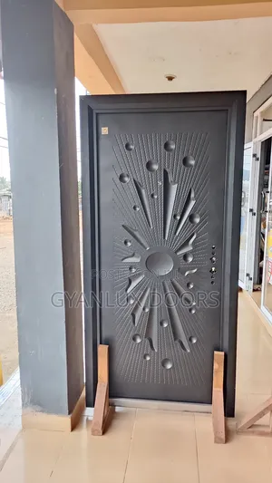 Solid Black Security Doors 3ft