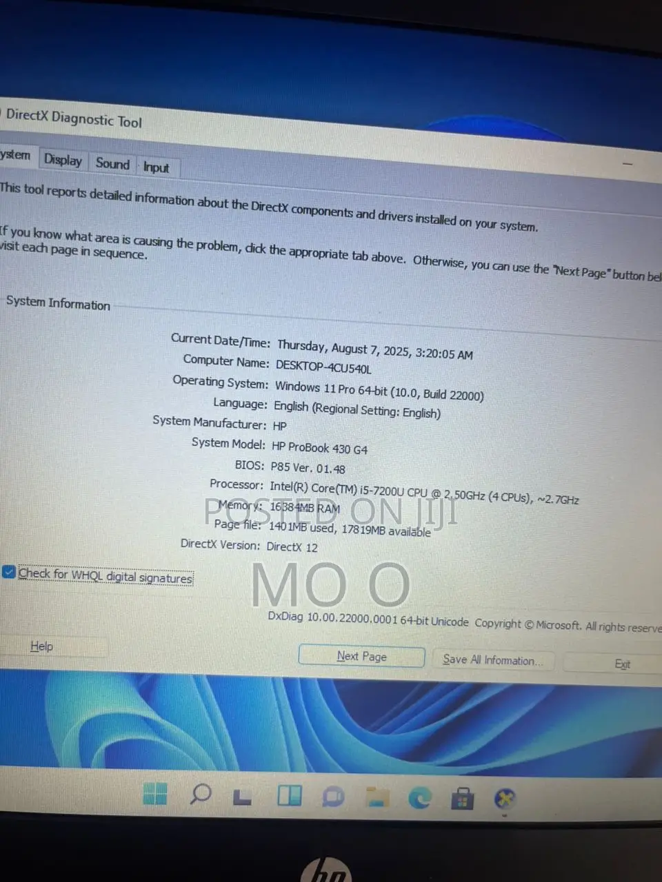 Laptop HP ProBook 430 G4 8GB Intel Core i5 SSD 256GB
