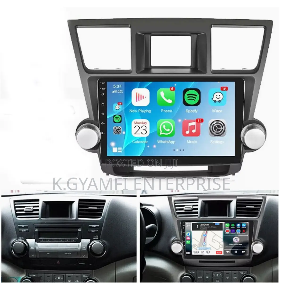 Quality Android Car Tape for Toyota Highlander 2008 to 2013