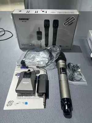3in1 Shure Wireless Microphone 1handles, Lapel and Overhead