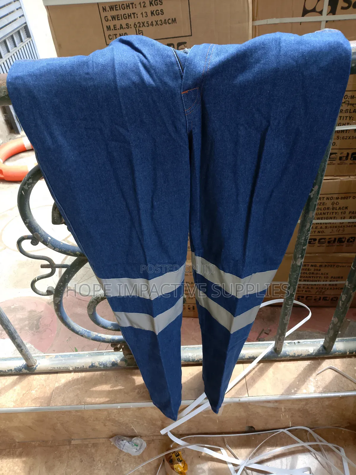 Quality Work Jeans Trouser With Reflectors.