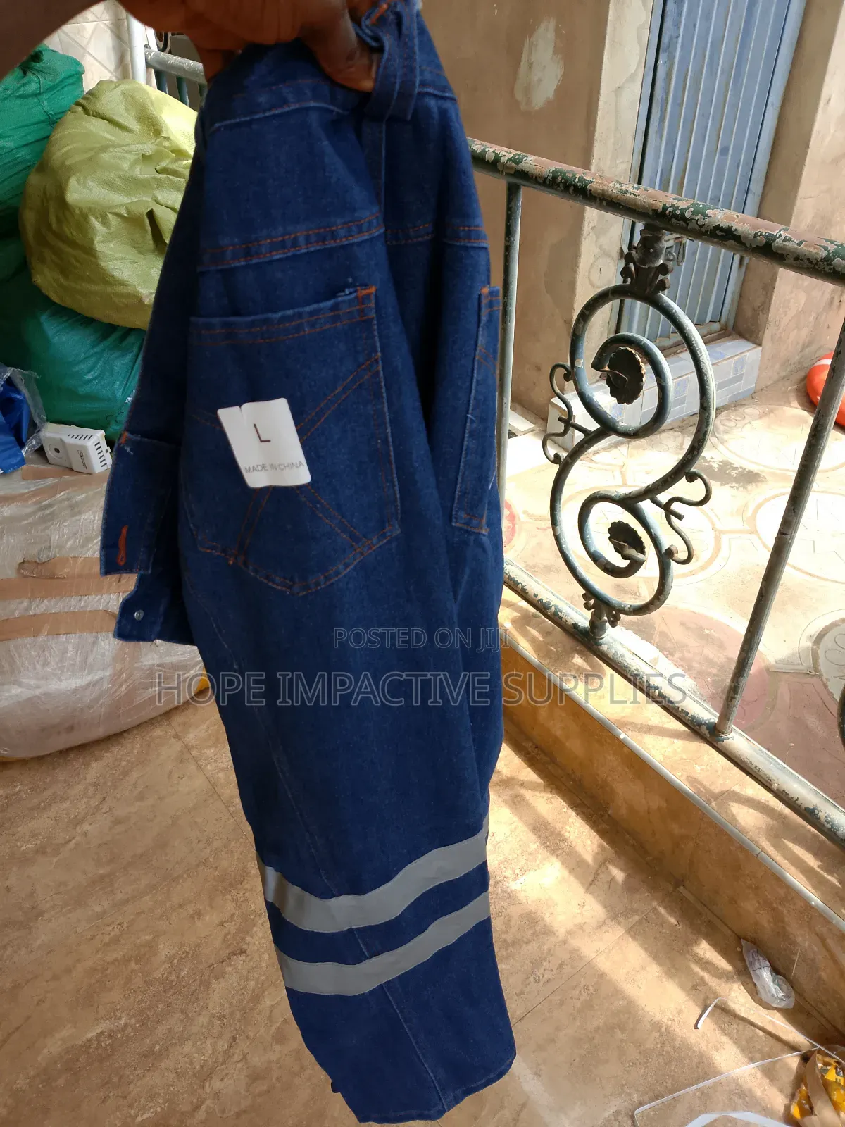 Quality Work Jeans Trouser With Reflectors.