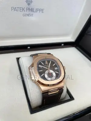 Patek Philippe 5980r-001 Nautilus Rose Gold Leather Watch