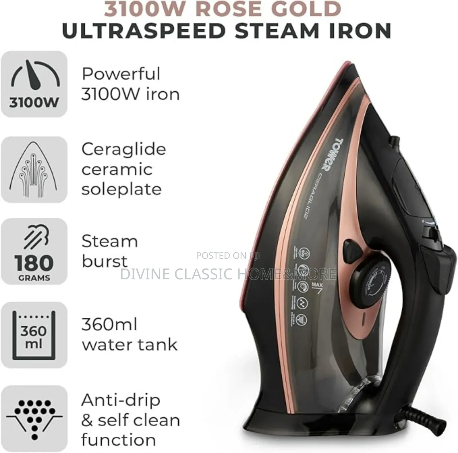 Tower Ultraspeed Steam Iron 3100watt