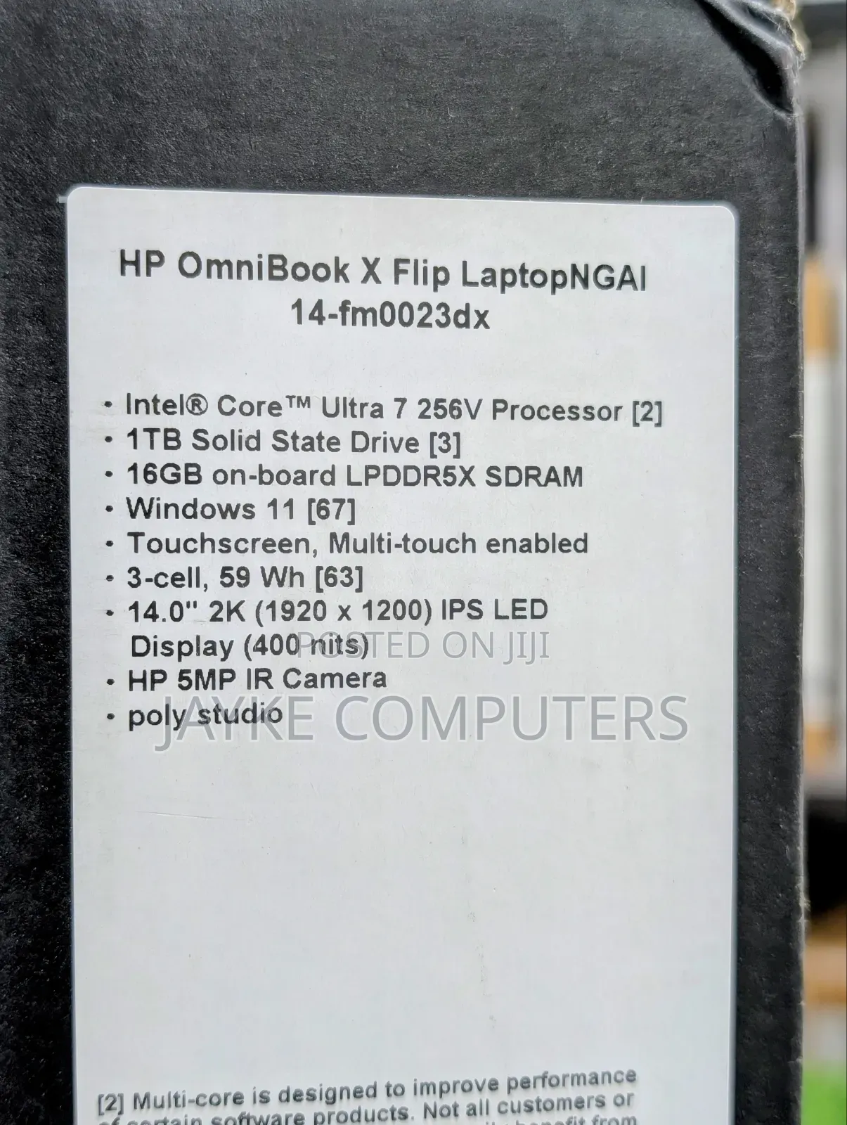 New Laptop HP OmniBook X Flip 14" 16GB Intel Core Ultra 7 SSD 1T