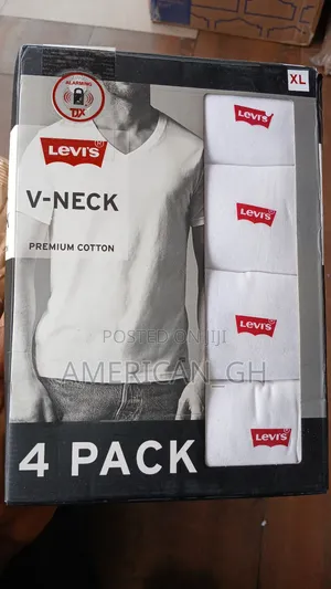 Levi's Premium Cotton v Neck, 4 Pack (Xl)