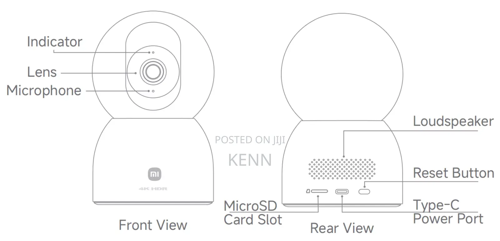 Xiaomi Smart Camera C700, Uhd, 8mp, 360° Pan-Tilt Zoom