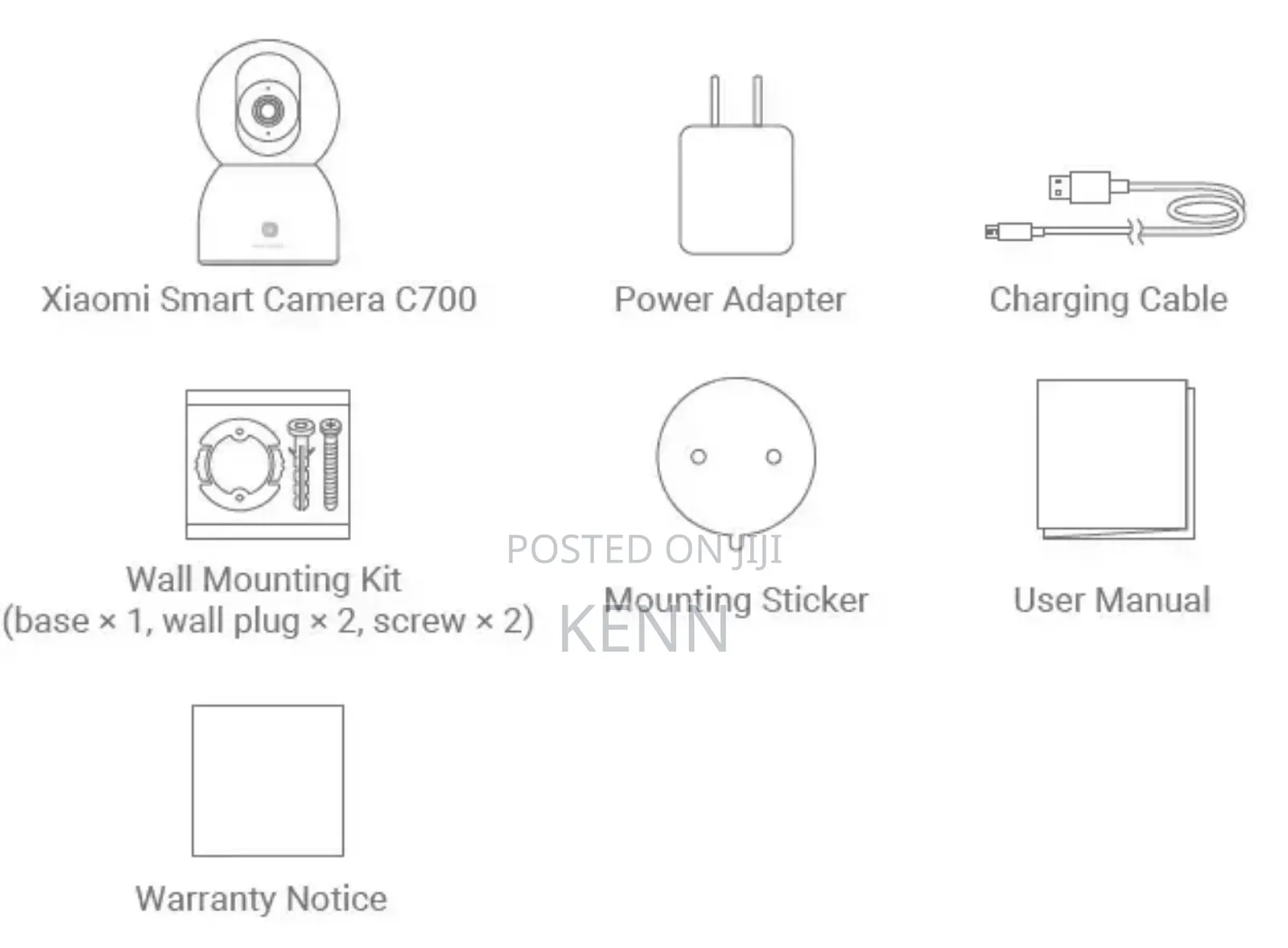 Xiaomi Smart Camera C700, Uhd, 8mp, 360° Pan-Tilt Zoom