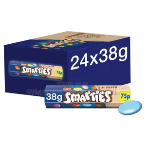 Nestle Smarties Milk Chocolate 38g Tubes 75p PMP - 24 Count