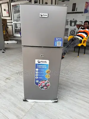 W/ Inbuilt Led Light Top Freezer Fridge 80ltrs Pearl