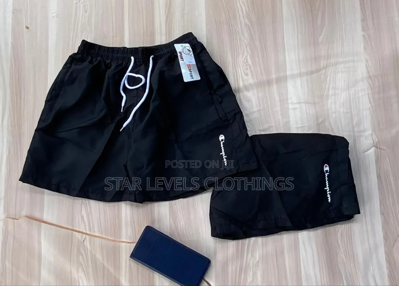 Plain Black Summer Shorts Available*Champion**