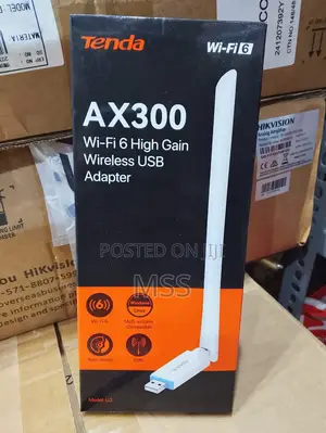 U2 Ax300 Wi-Fi 6 High Gain Wireless Usb Adapter-Tenda