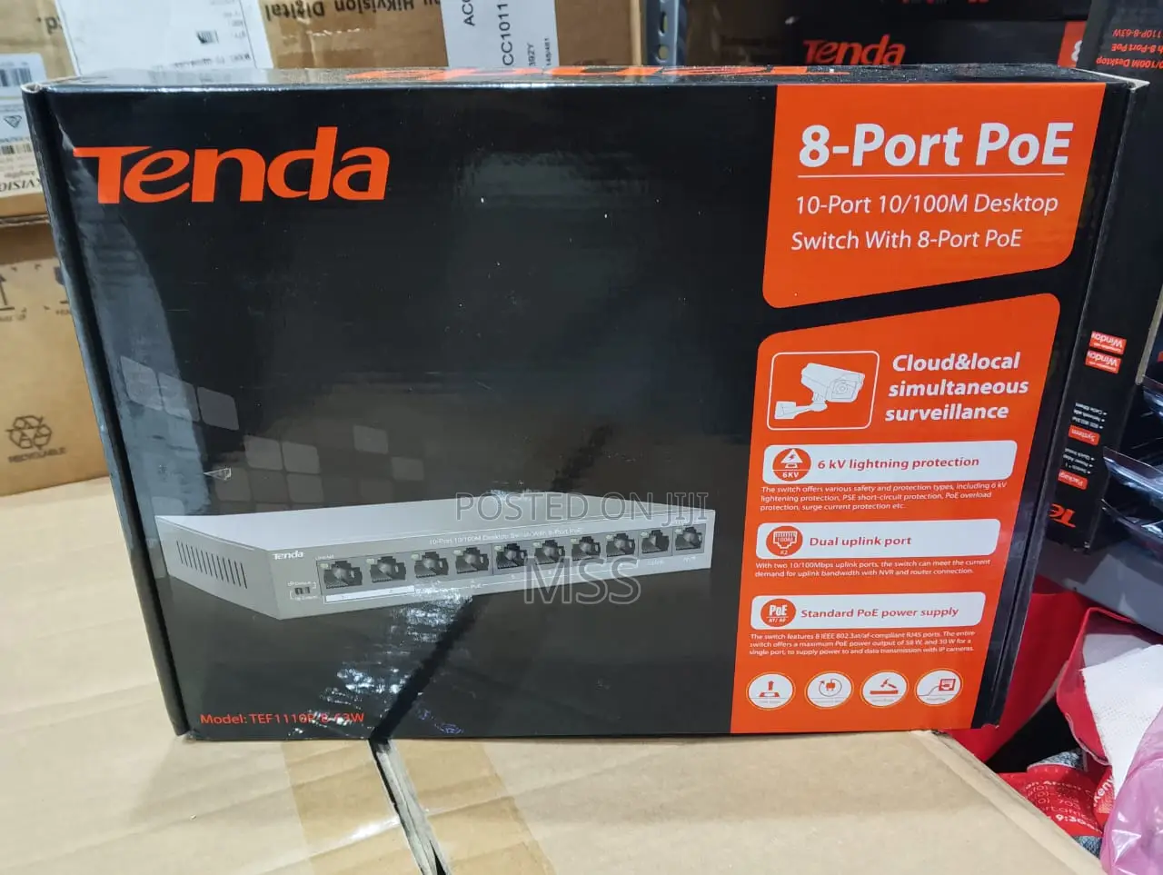Tef1110pf-8-120w= 8 Ports Full Giga Poe Switch + SFP