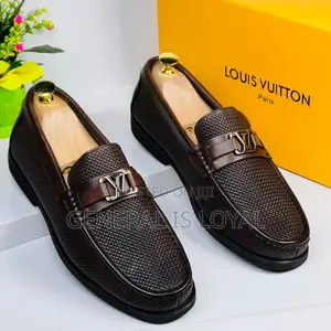 Louis Vuitton Coffee Leather Loafers