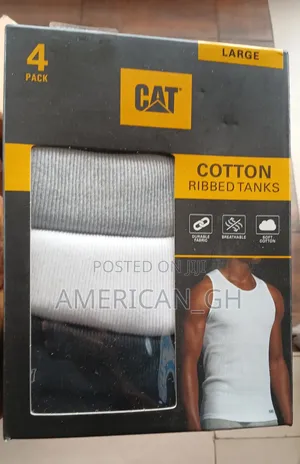 Cat Cotton Ribbed Tank, 4 Pieces