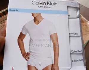 Calvin Klein 100% Cotton v Neck, 4 Pack