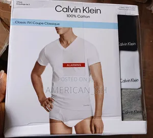 Calvin Klein 100% Cotton v Neck, 4 Pack