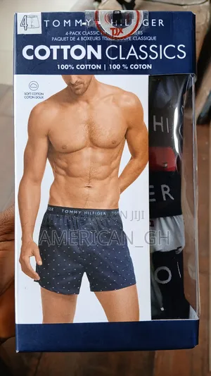 Tommy Hilfiger 100% Cotton Classic Boxer, 4 Pack