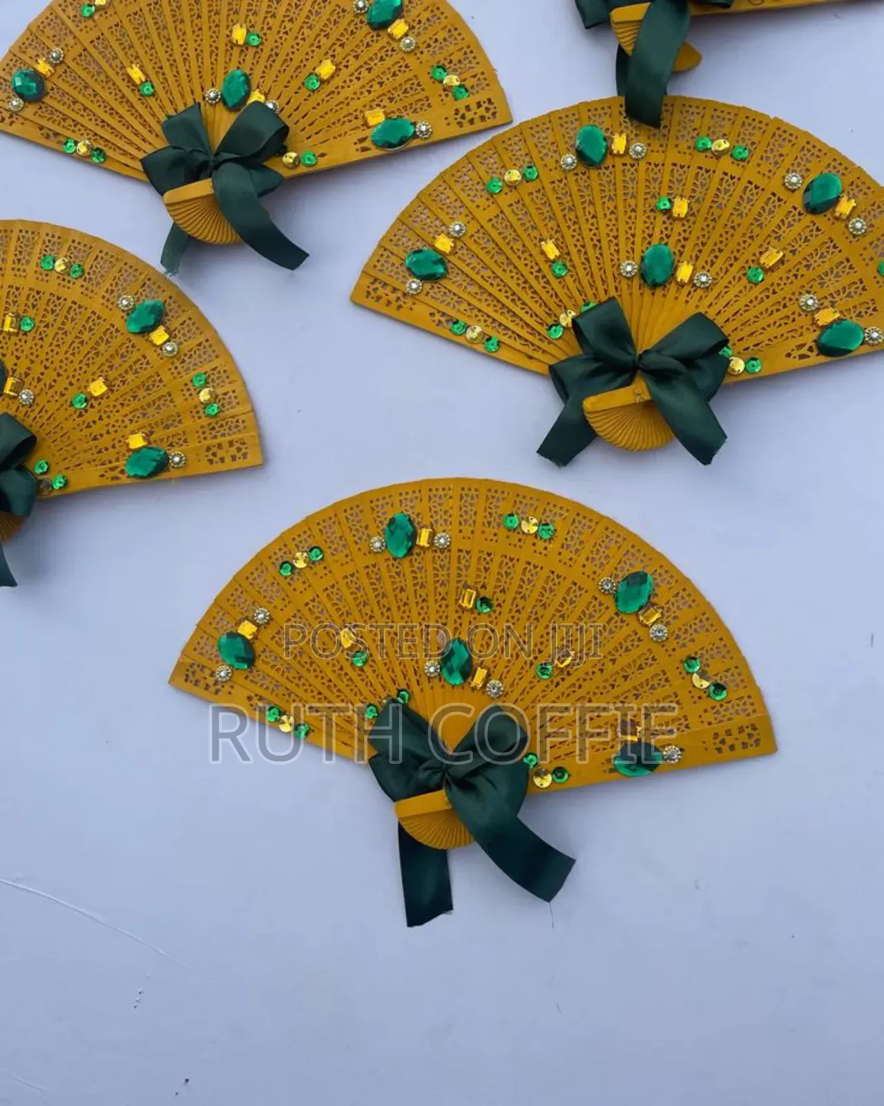 Flower and Fan for Bridesmaids