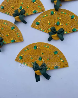 Flower and Fan for Bridesmaids