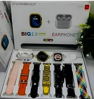10 in 1 I20 Ultra Max Suit Smart Watch Airpod With Straps