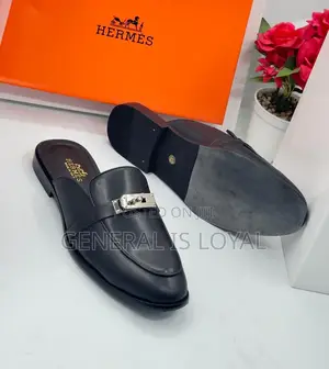 Hermes Leather Men Halfshoe