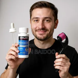 Kirkland Minoxidil and Derma Roller for Stronger Hair Strand