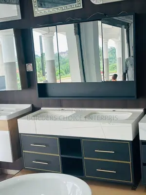 Double Cabinet Basin With Mirror Led Mirror