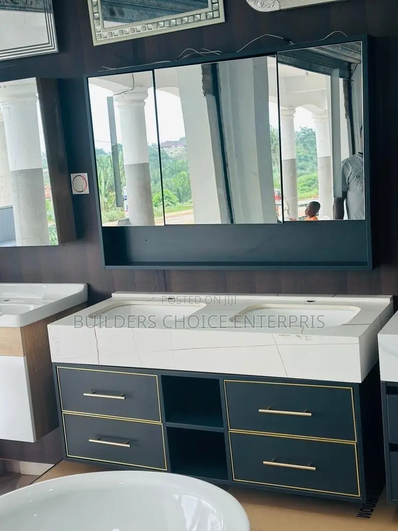 Double Cabinet Basin With Mirror Led Mirror