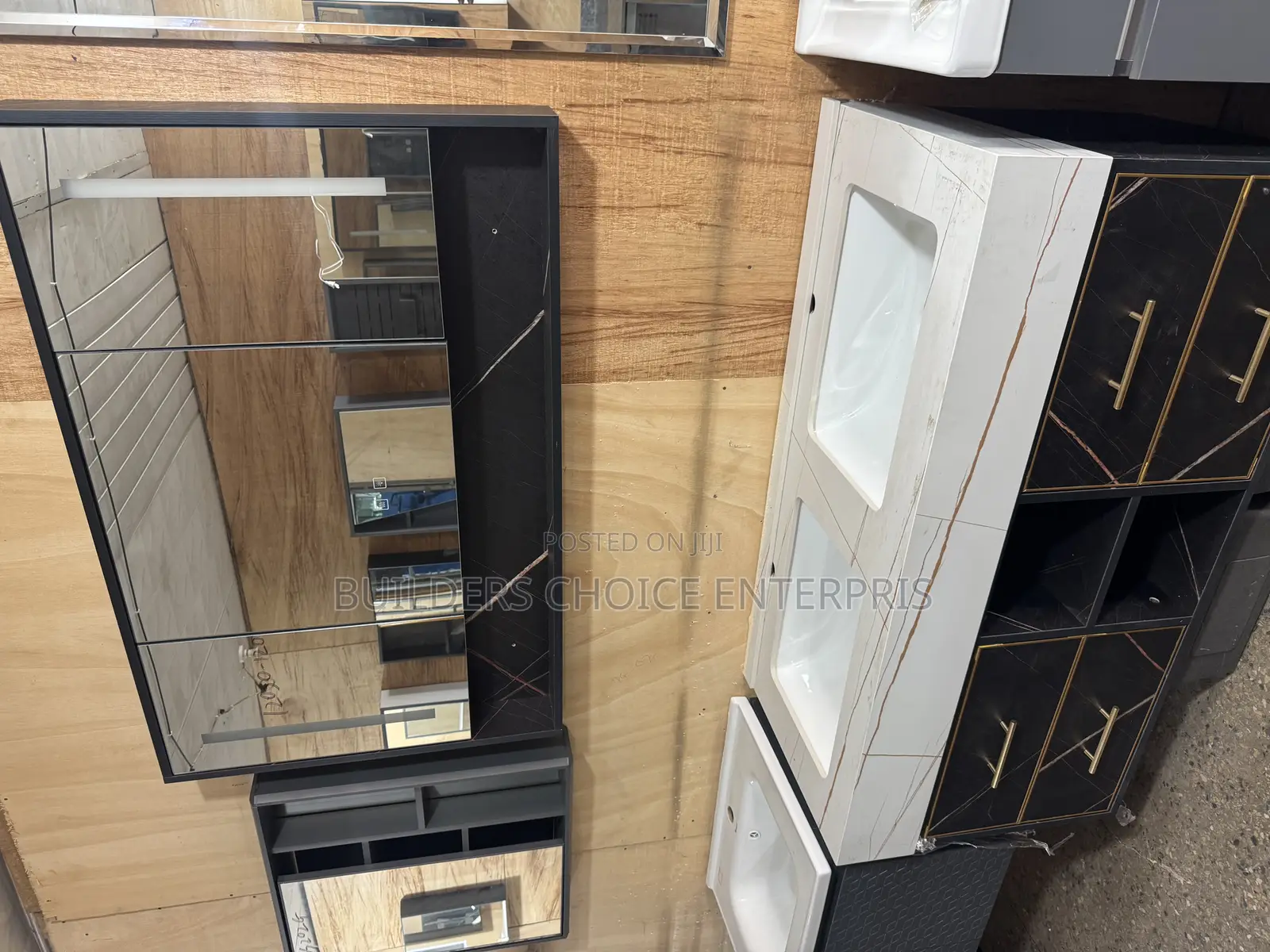Double Cabinet Basin With Mirror Led Mirror