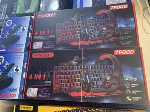 T-Wolf 4in1 Wired Gaming Keyboard Combo With Backlight