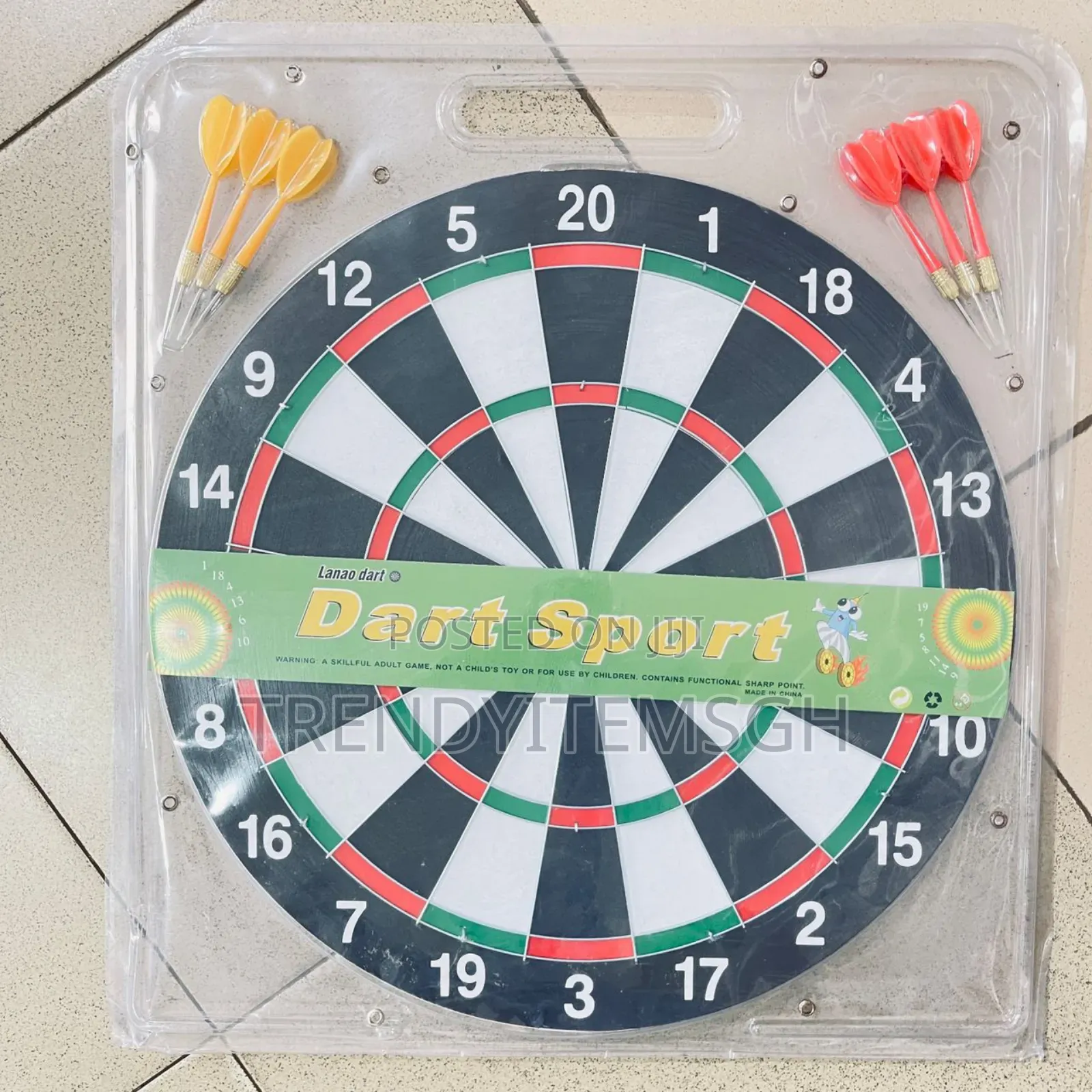 17 Inches Double Sided Dartboard Game