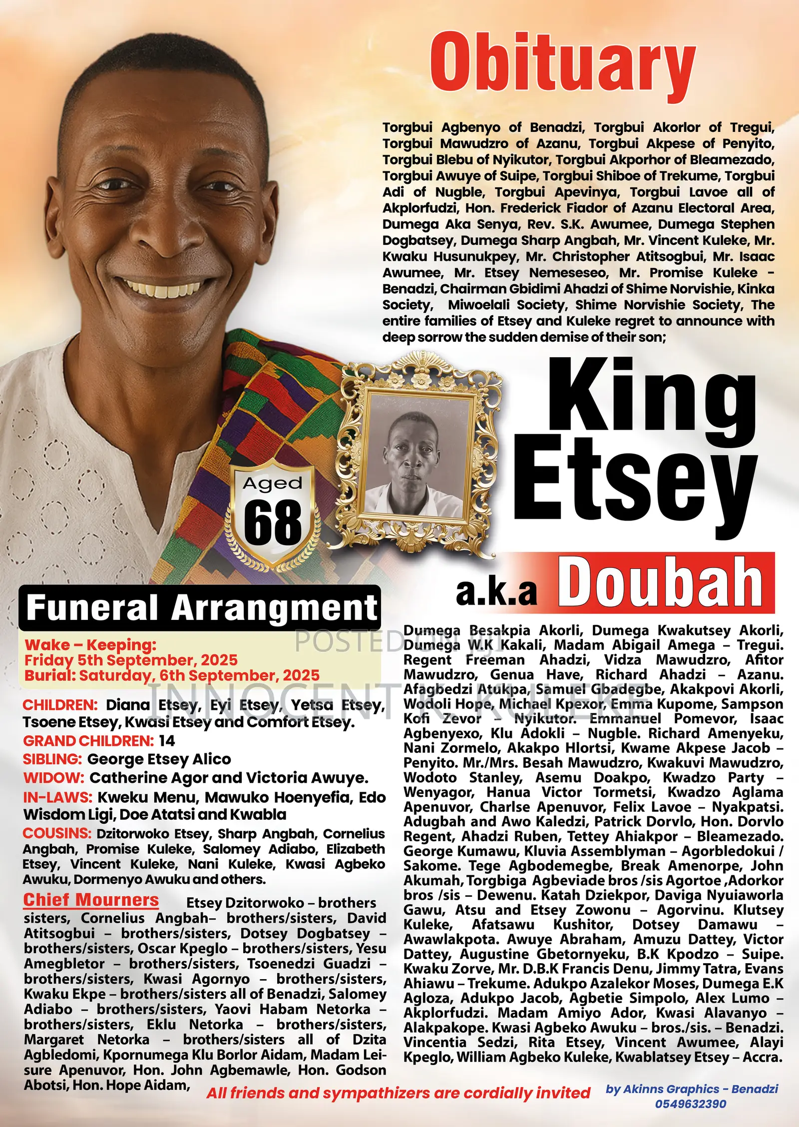 Funeral Poster Design