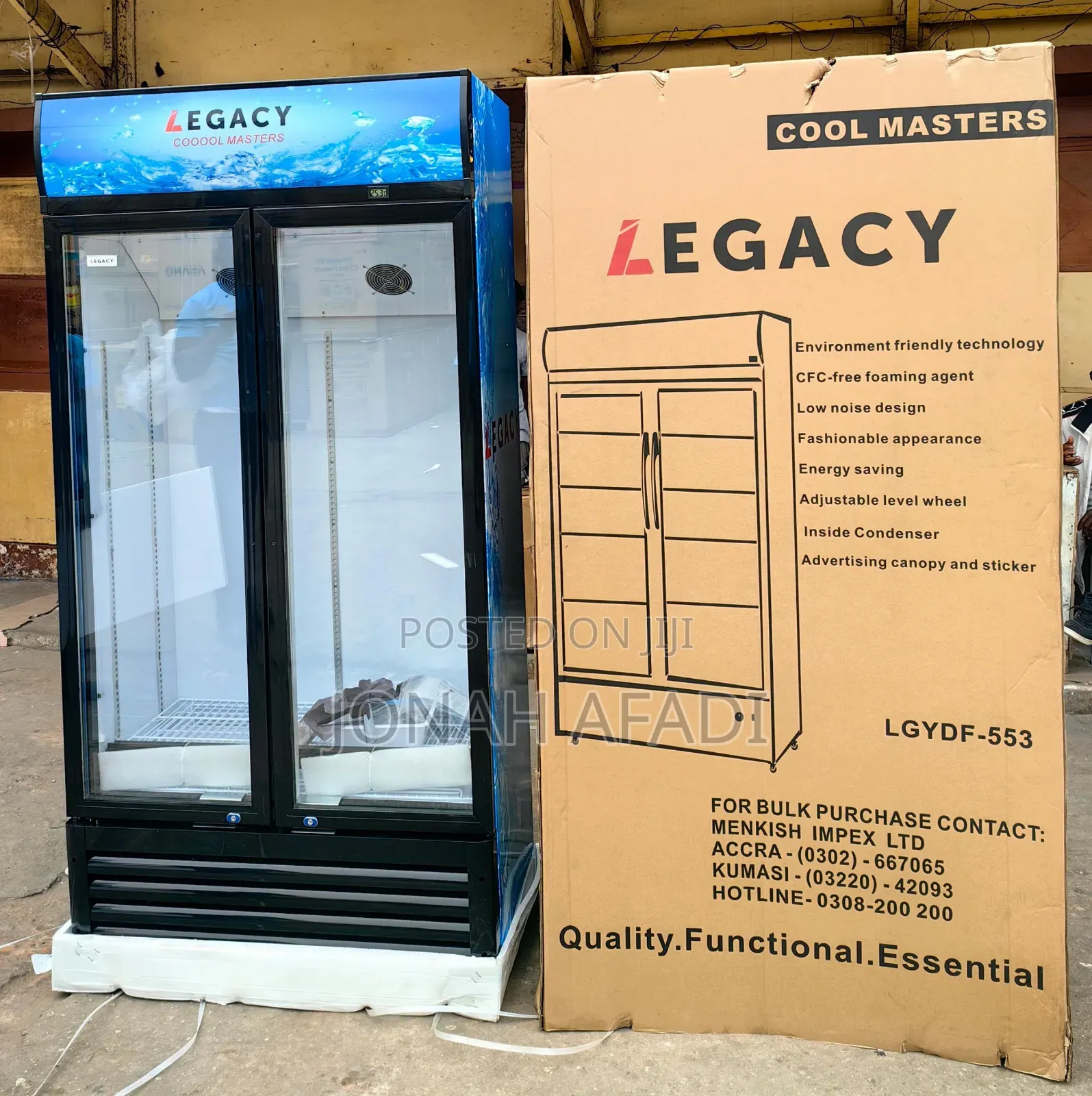 Legacy 553liters Double Door Display Fridge