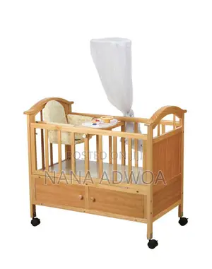 Wooden Cot With Fixed Music Seat