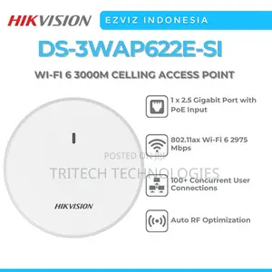 Hikvision Ds-3wap622e-Si Wi-Fi 6 U6-Lr 3000m Ceiling Access Point