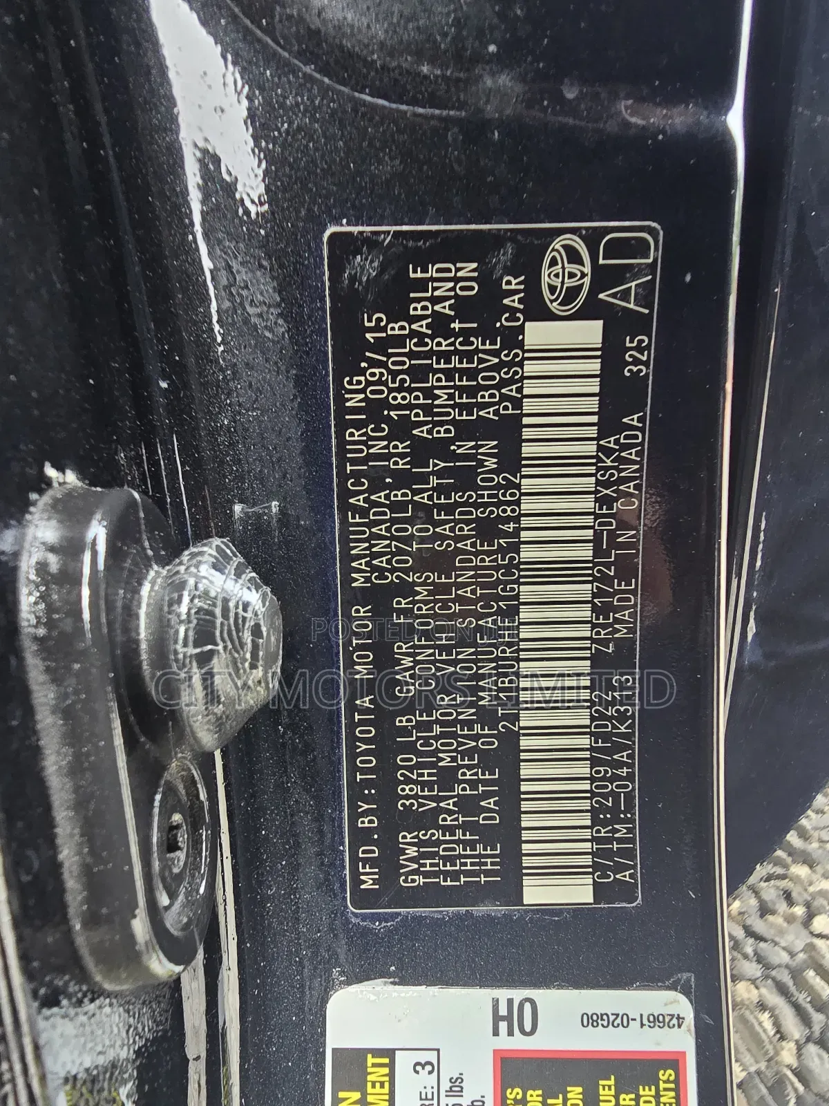 Toyota Corolla S 4dr Sedan (1.8L 4cyl CVT) 2016 Black