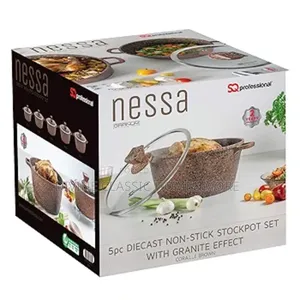 Sq Professional 10pcs Diecast Non-Stick Stockpot With Granite Effect