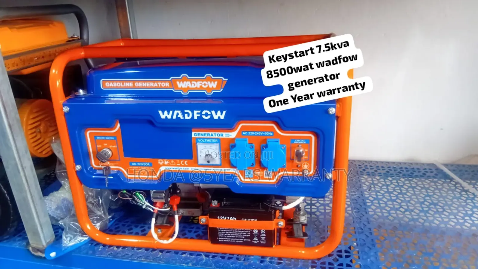 Wadfow Petrol Generator 7.5kva 8500watt Keystart