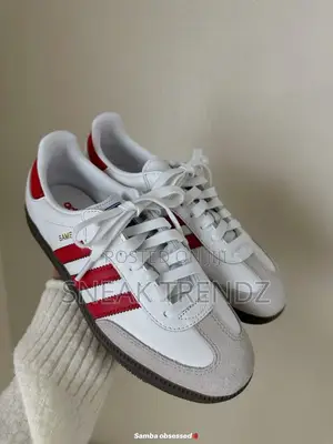 Original Adidas Samba Leather Redwhite