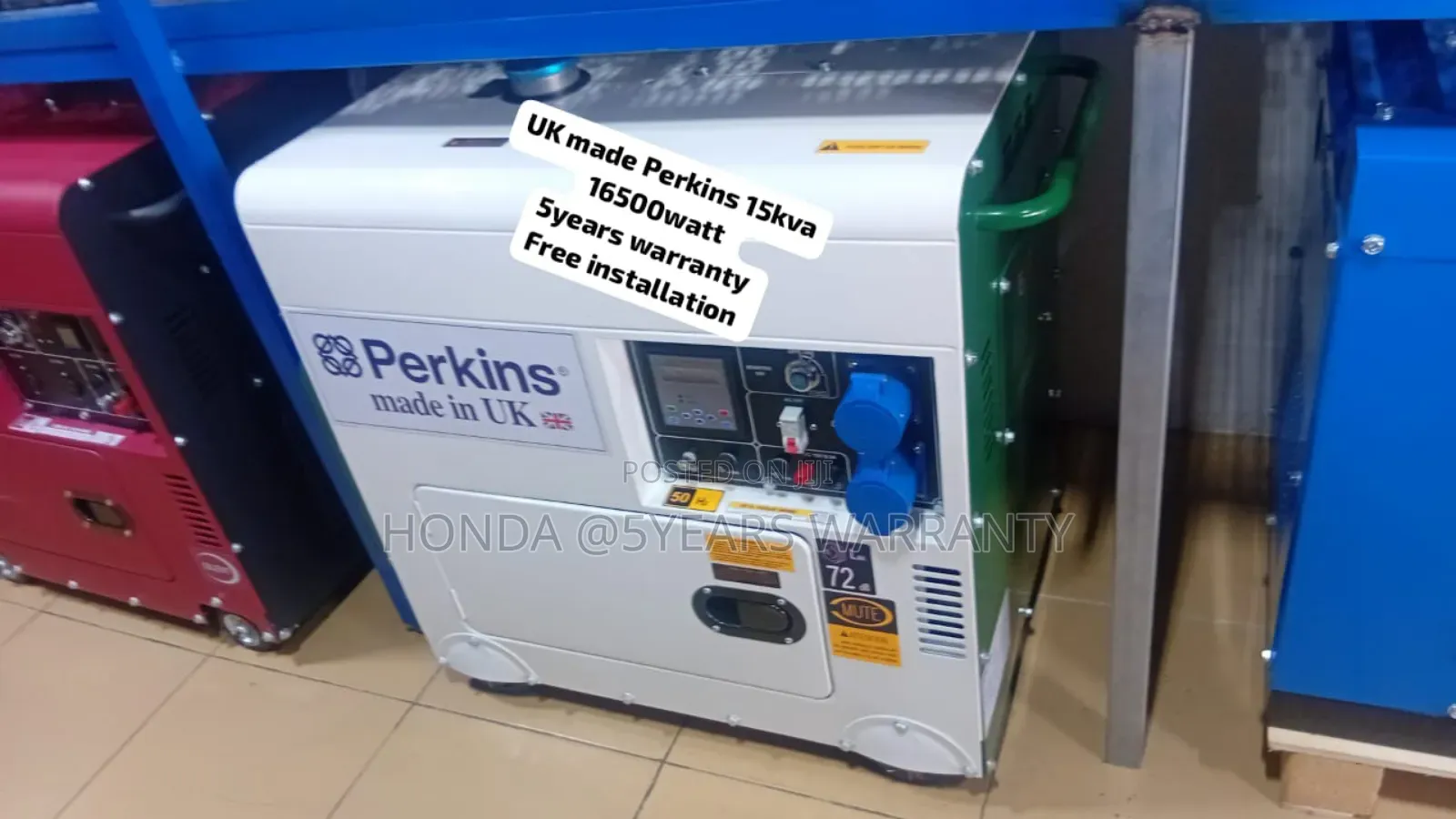 High- Efficiency Autoswitch Perkins 15kva Generator 16500wat