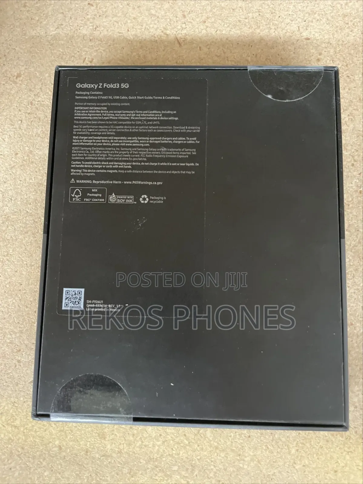New Samsung Galaxy Z Fold3 5G 256 GB Black