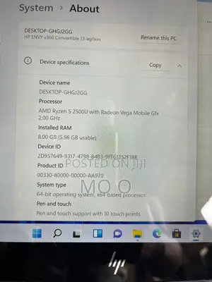 Laptop HP Envy X360 13z 8GB AMD Ryzen 5 SSD 256GB