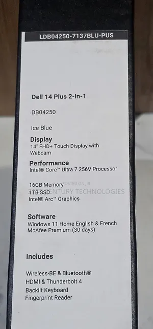 New Laptop Dell XPS 14 (L421X) 16GB Intel Core Ultra 7 SSD 1T