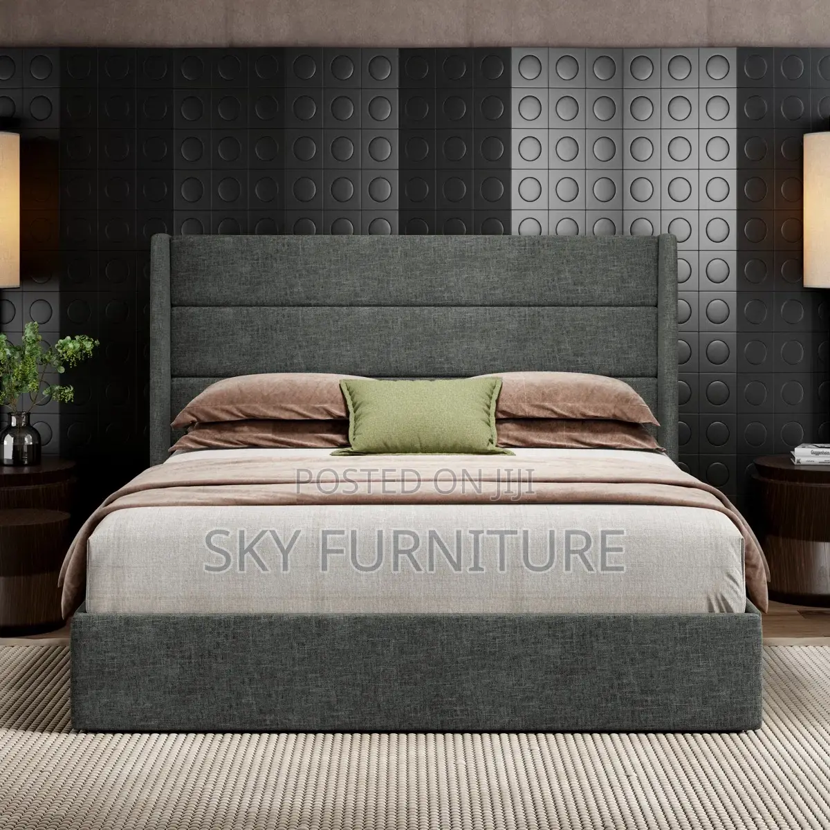 Wingback Double Bed Frame