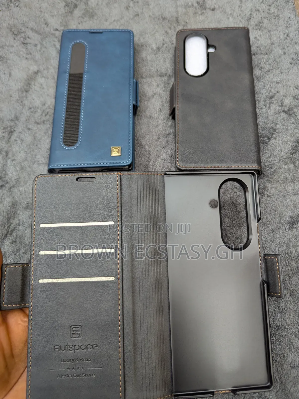 Autspace Z Fold 7/8 Ultra Leather Case With Pen Holder