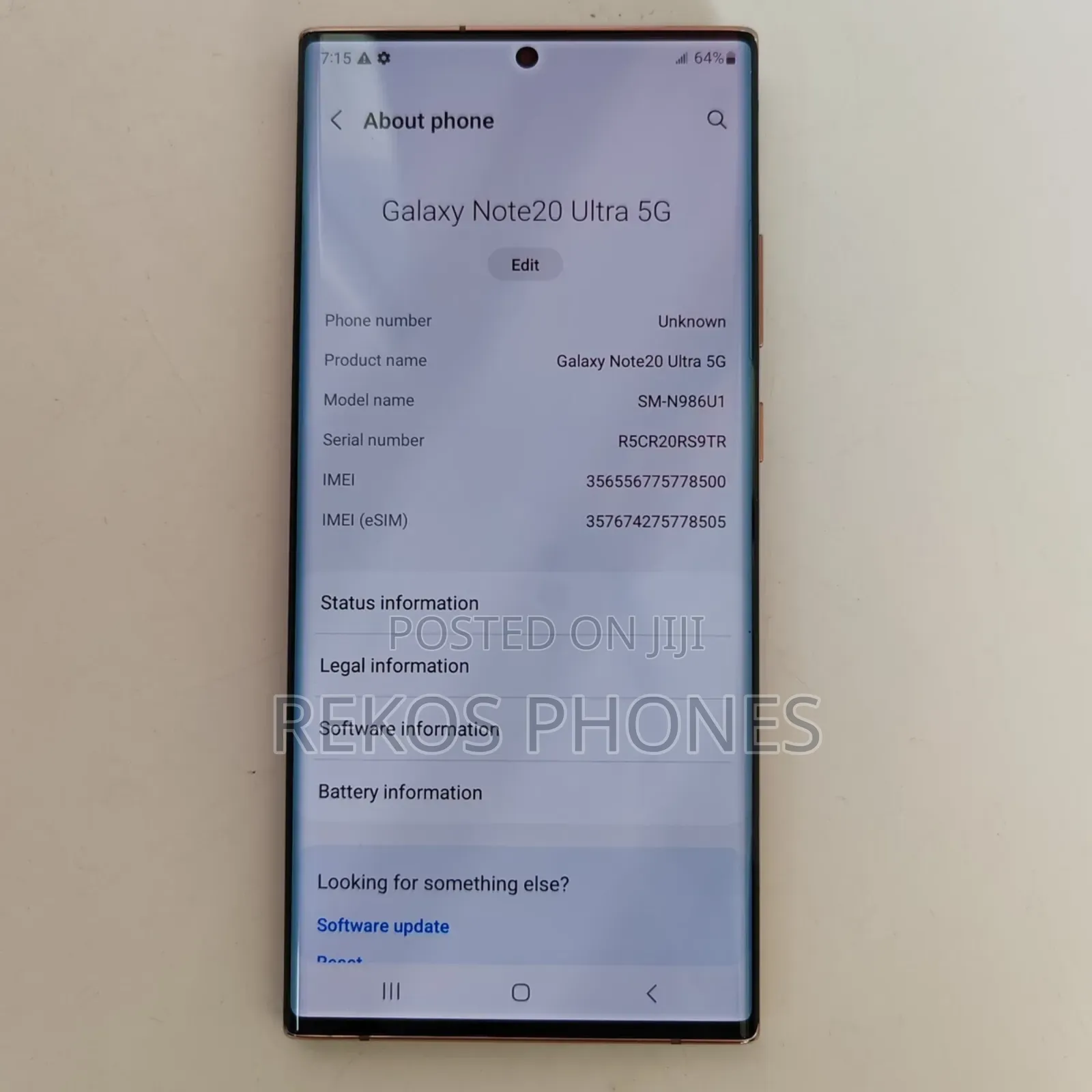 New Samsung Galaxy Note 20 Ultra 5G 128 GB Bronze