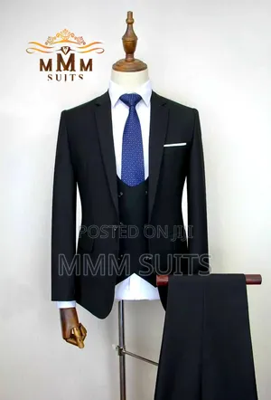 Quality Black 3-piece Formal Men Suit For All Occasions